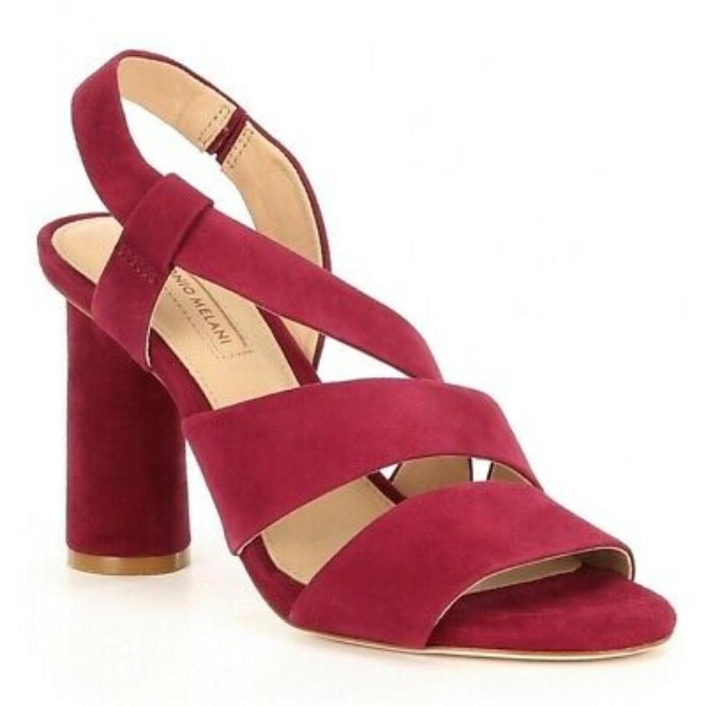 ANTONIO MELANI  SUEDE SLINGBACK SANDALS  Pink Purple Size 6.5M & 7M